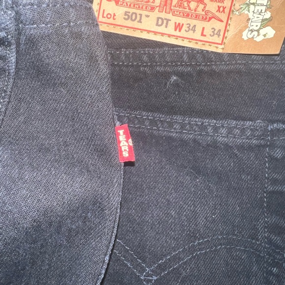 DENIM TEARS MONO WREATH JEANS, ALL BLACK WITH BLACK PRINT - Picture 2 of 7